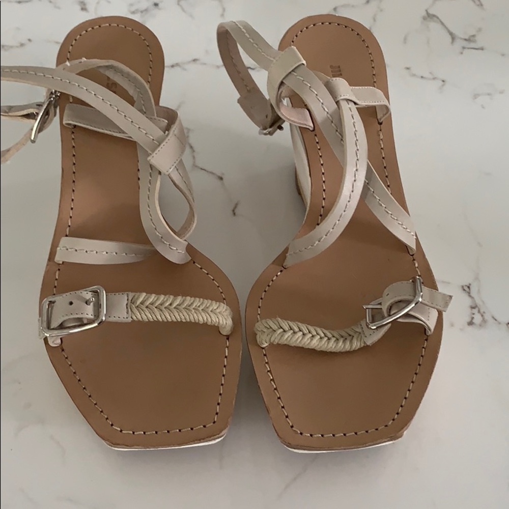 Jill Sander wrap around platform sandal-sz38